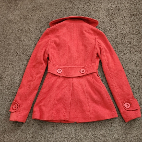Orange Peacoat Jacket, Women's Small - Picture 3 of 11